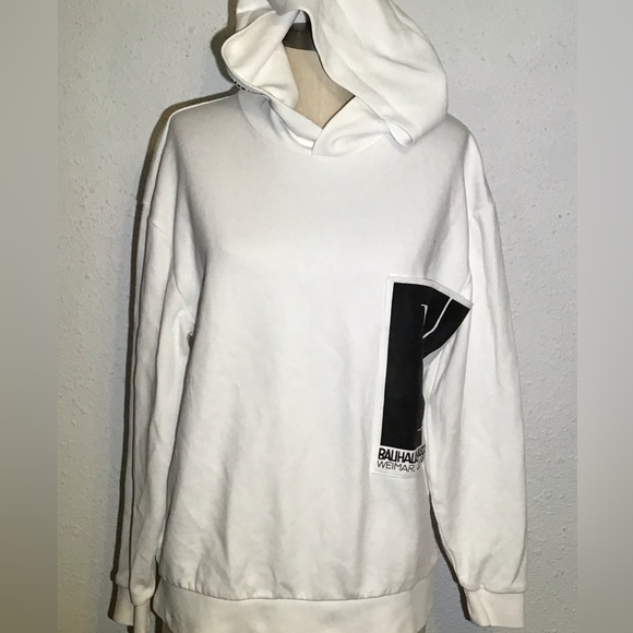Zara black/white men’s hoodie size small - Picture 2 of 12
